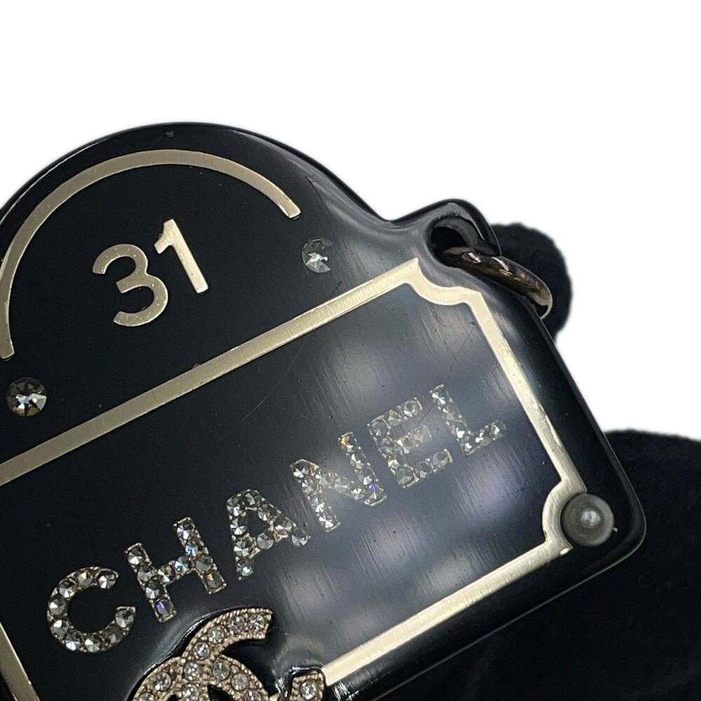 CHANEL Black Pearl Logo Brooch - Picture 7 of 11